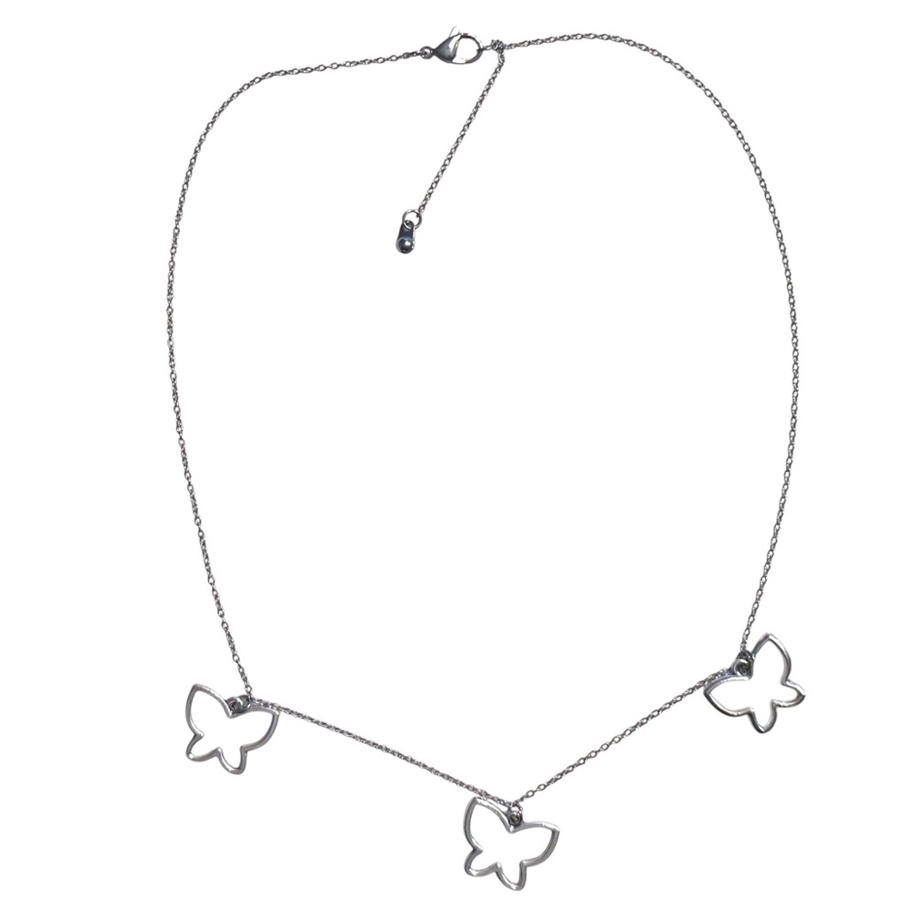Elegant Silver Butterfly Necklace